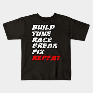 Logo Build race break best Kids T-Shirt